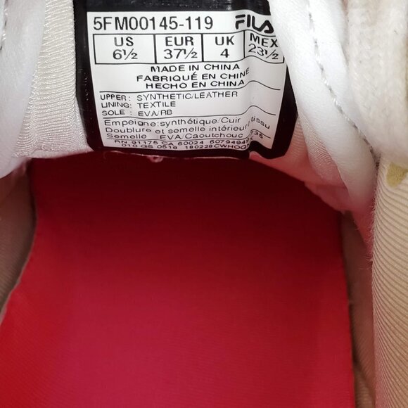 ❤️Fila Original Fitness Tape Retro White And Pink Shoe Sneakers - Picture 6 of 8